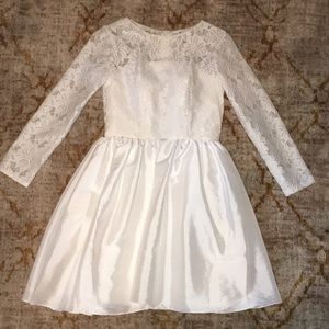 White lace formal dress